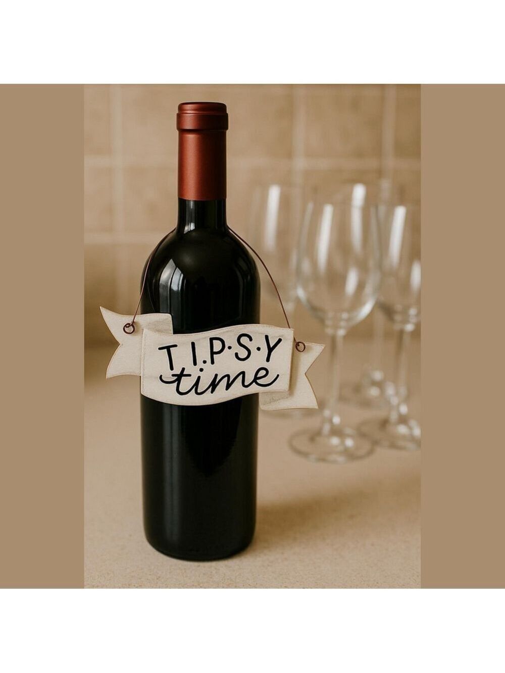 ($2) Happy Hour Bottle Tags - Tipsy Time